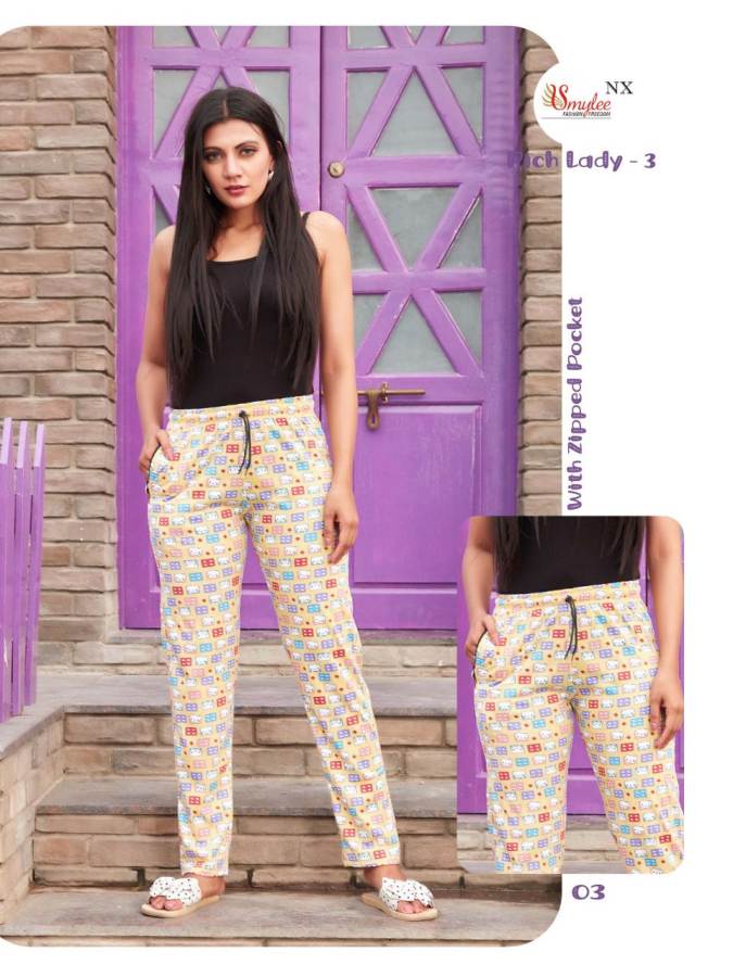 Smylee Rich Lady 3 Cotton Printed Regular Wear Sinker Hosiery Pant Collection